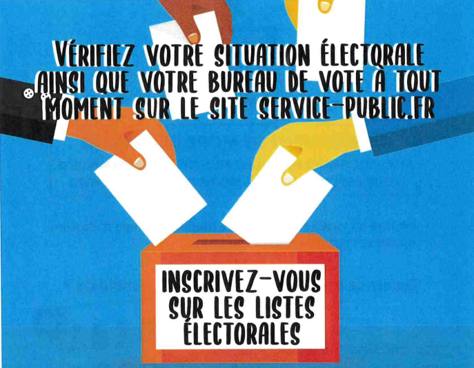 Inscrivez vous sur les listes électorales